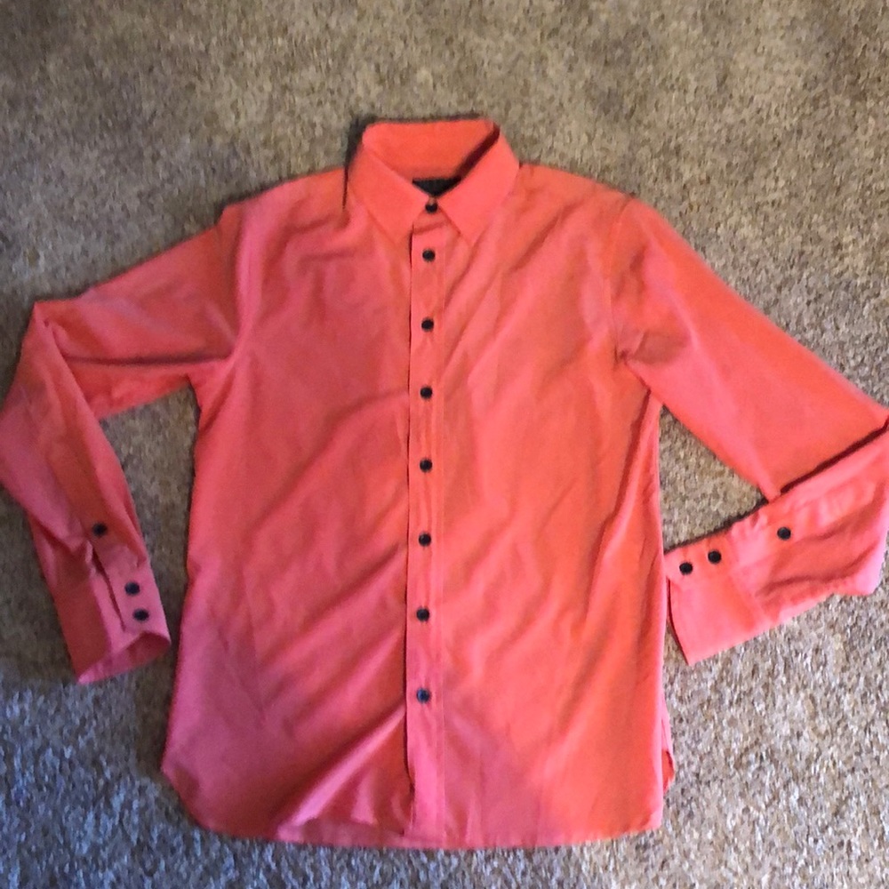 Coral button down shirt